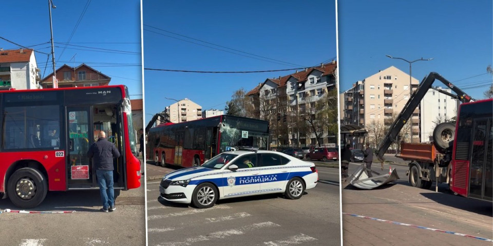 Prvi snimak sa mesta stravične nesreće u Nišu:  Autobus uleteo u stajalište puno ljudi, potpuno ga uništio (VIDEO)