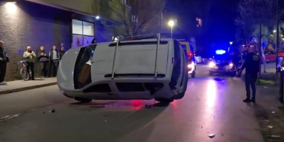 Prevrnuo se automobil u Novom Sadu: Policija i Hitna pomoć na terenu (VIDEO)