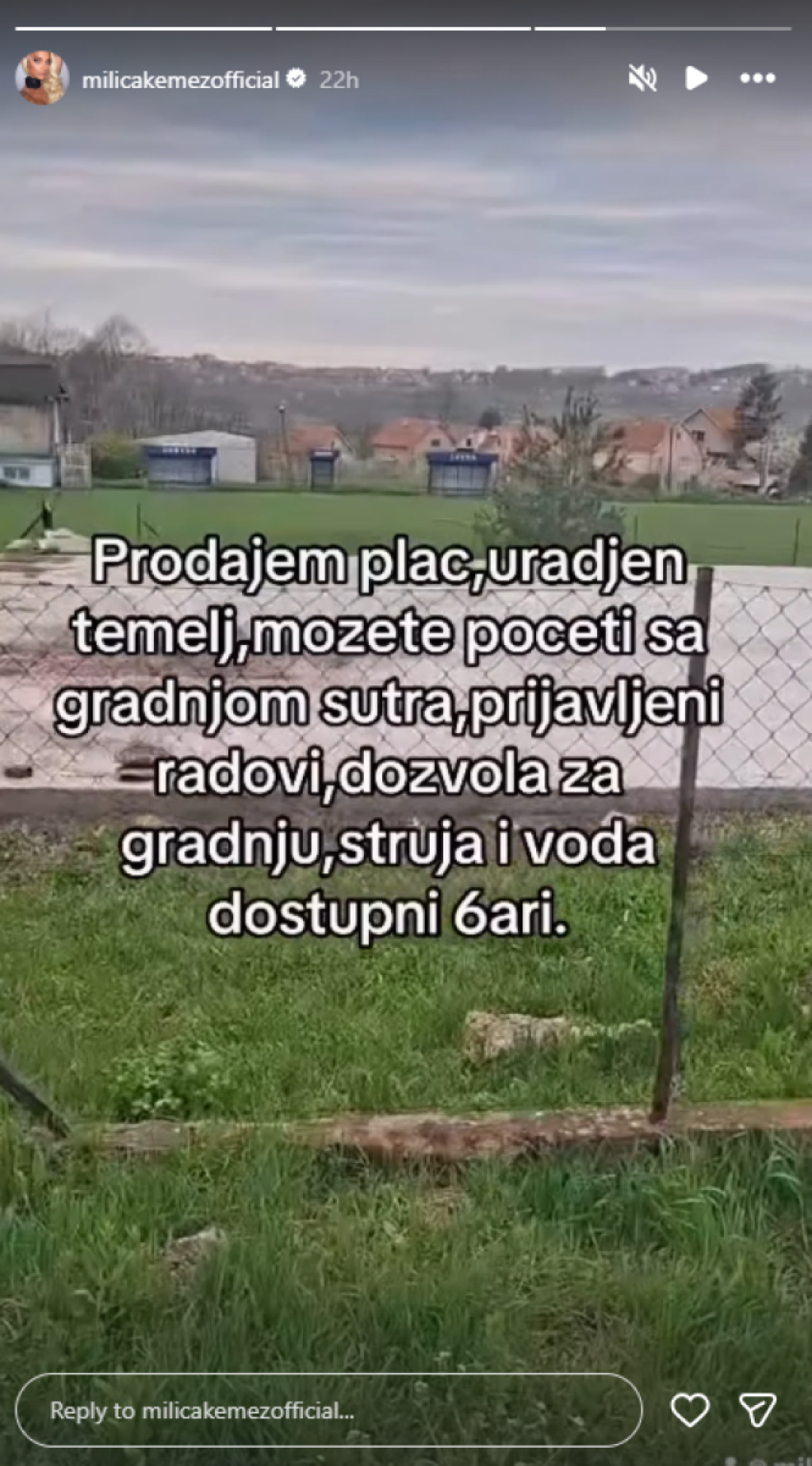 Milica Kemez prodaje plac na kom je planirala dom sa Borom Santanom - Evo šta nudi kupcima