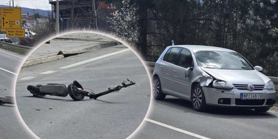 Desna strana auta smrskana, pored njega trotinet: Prve fotografije teške nesreće u kojoj je poginula devojčica (FOTO)