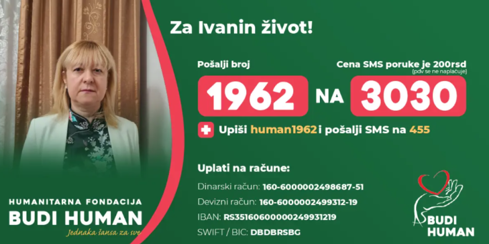 Ujedinimo se: Dr Ivana je nekada lečila ljude, a sada je njoj potrebna pomoć (FOTO)