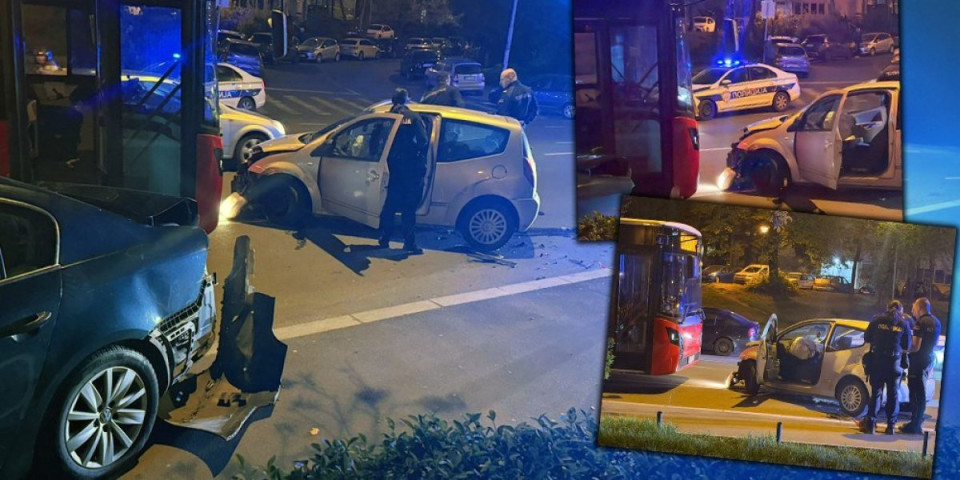 Izazvao saobraćajku, pa peške pobegao sa mesta nesreće: Užas u Beogradu (FOTO/VIDEO)