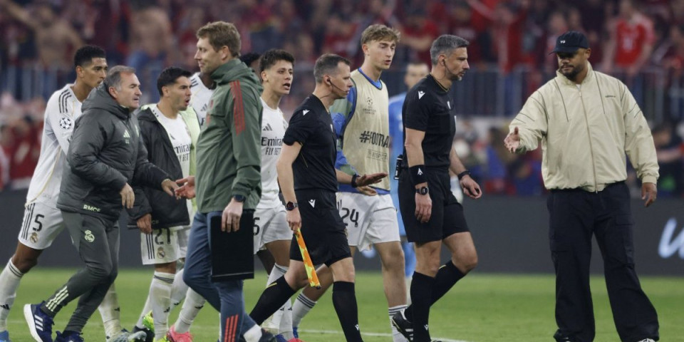 Igrači Reala besni na sudiju iz Slovenije: Opkolili ga posle meča, krive ga za poraz u Minhenu