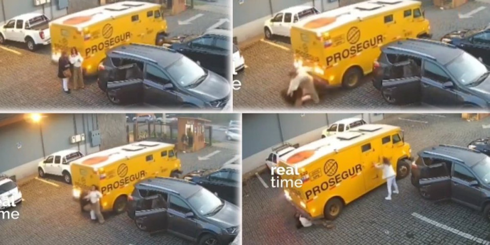 Jezive scene: Nije ih video, pa prešao preko njih oklopnim vozilom! Jedna žena se bori za život! (VIDEO)