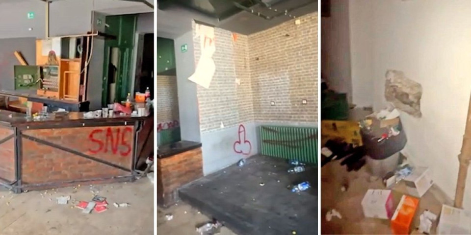 Razvaljen lokal u Kikindi: Posle blokadera ostao krš i lom – podnete krivične prijave (VIDEO)