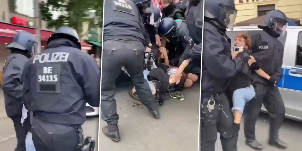 (VIDEO) Policija brutalno naprašila blokadere! Nemci bez milosti: Ovako se obračunavaju sa ženama koje protestuju