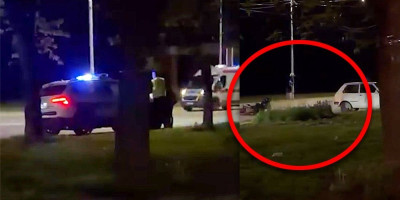 Oboren motociklista: Saobraćajna nezgoda u Kraljevu (VIDEO)
