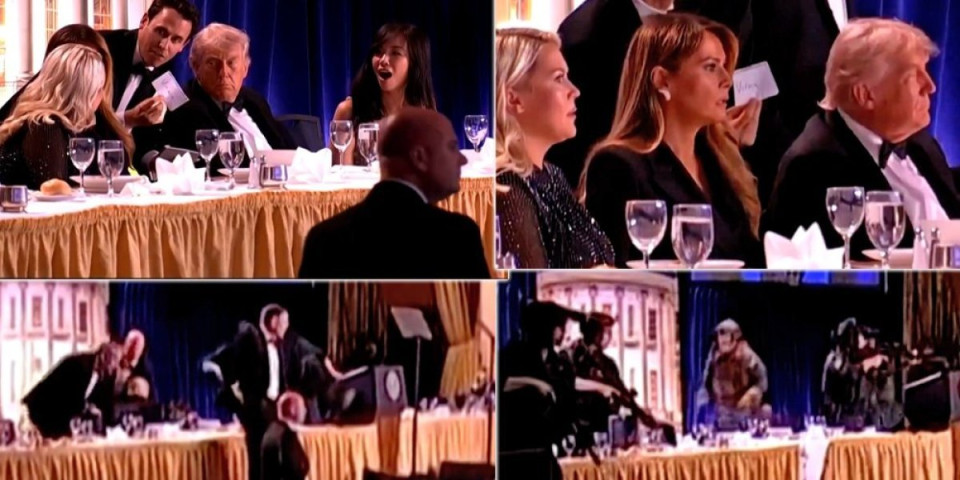 Pucnjava se desila, nastao je haos... Ali, o ovome internet bruji! Melanija je možda pobegla ispod stola, ali je zato Tramp otrčao bez nje (VIDEO)