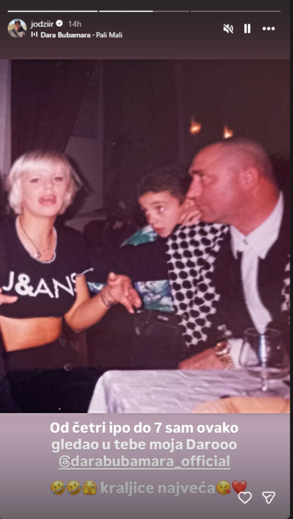 Jodžir u jeku skandala objavio sliku sa pevačicom: "Od četiri i po do sedam, moja Daro"