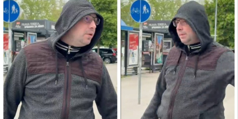 Ovaj hoće da bude poznat! Učinimo mu: Pogledajte kako blokader vređa naprednjake na štandu kod Limana (VIDEO)