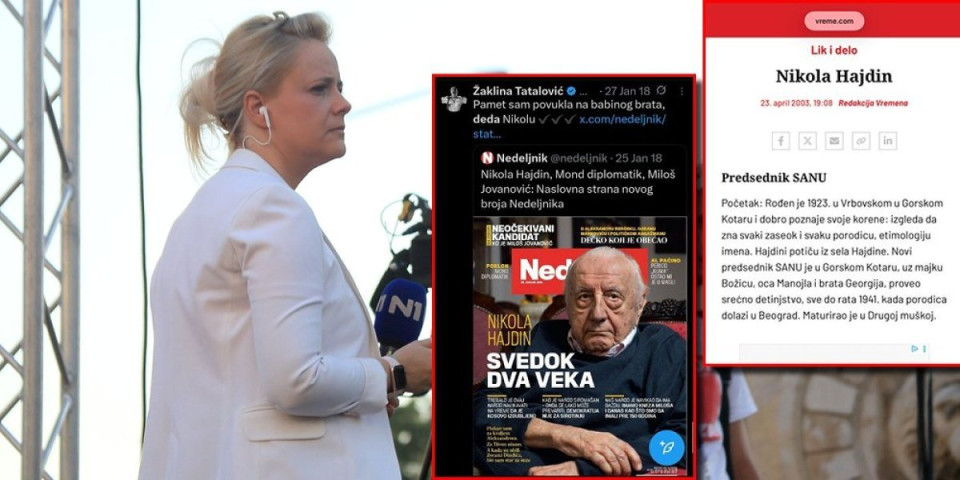 Narode, ovo postaje gigaskandal! Cure nove informacije o Žaklininim lažima - ovako je pričala o "dedi" Hajdinu