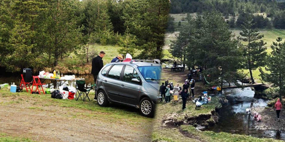 Zlatiborske Vodice pune izletnika: Hladan dan i sneg na brdima nisu im bili prepreka (VIDEO)
