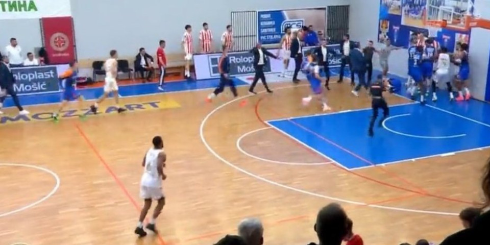 Haos u Čajetini! Opšta tuča na Zvezdinoj utakmici (VIDEO)