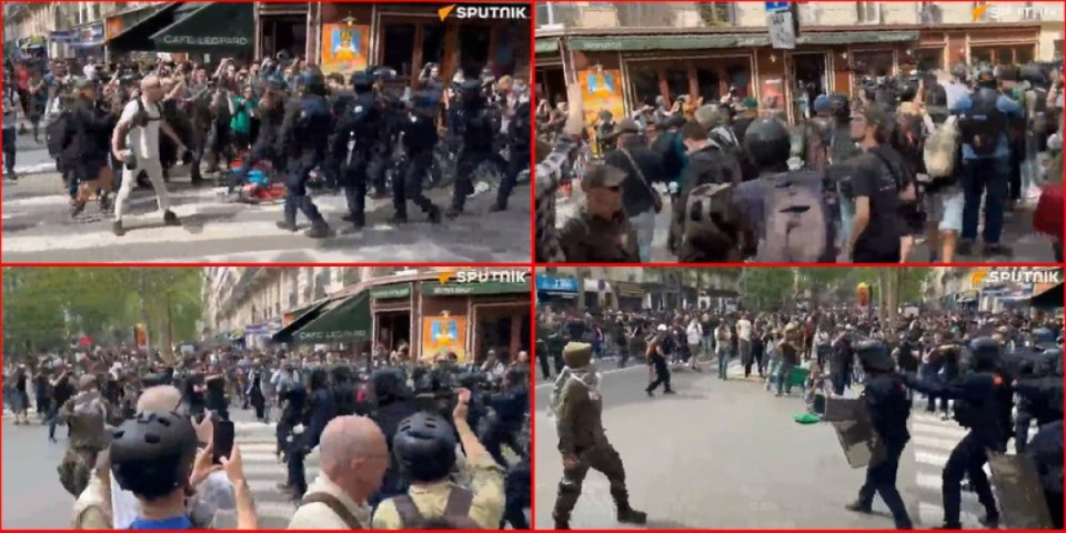 (VIDEO) Kakav haos! Pogledajte kako u srcu EU prolaze demonstranti: Napadali policiju, a onda...