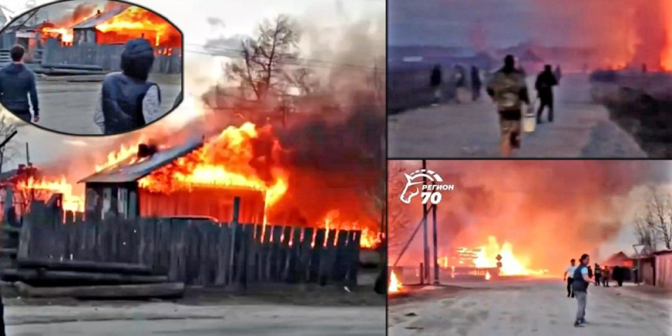 (VIDEO) Rusija u plamenu! Gore kuće, sve je spaljeno, ostala samo zgarišta: Razmere uništenja neslućene