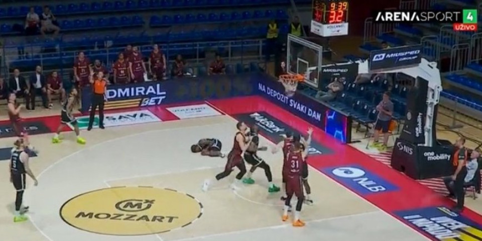 Problem za Partizan? Milton se povredio i napustio teren posle samo 22 sekunde (VIDEO)