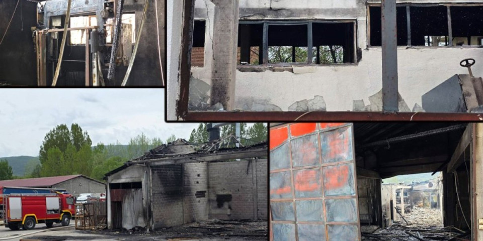 Prve slike požara u Svrljigu: Fabrika izgorela do temelja (FOTO)