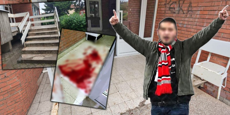 Jeziv prizor! Svuda tragovi krvi: Aleksandar (22) iz Kruševca je pokušao da se spase, izboden dopuzao od parka do ulaza, ali... (FOTO/VIDEO)
