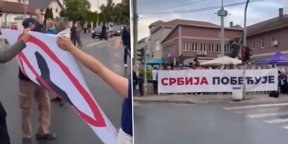 Dva lica Srbije! Na jednoj strani podrška, a na drugoj šaka jada koja protestuje protiv razvoja naše zemlje (VIDEO)