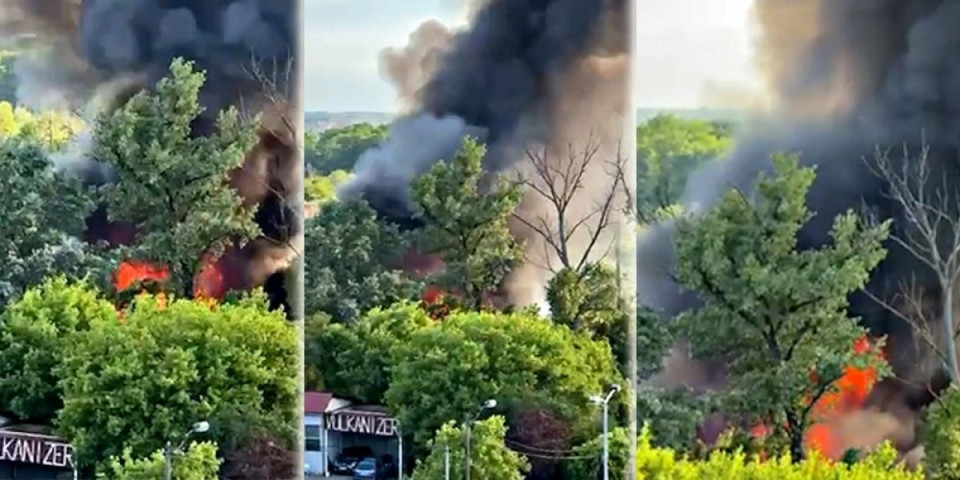 Gust dim prekrio Čukaričku padinu: Kulja ogroman požar, Hitna pomoć vozi povređene (VIDEO)