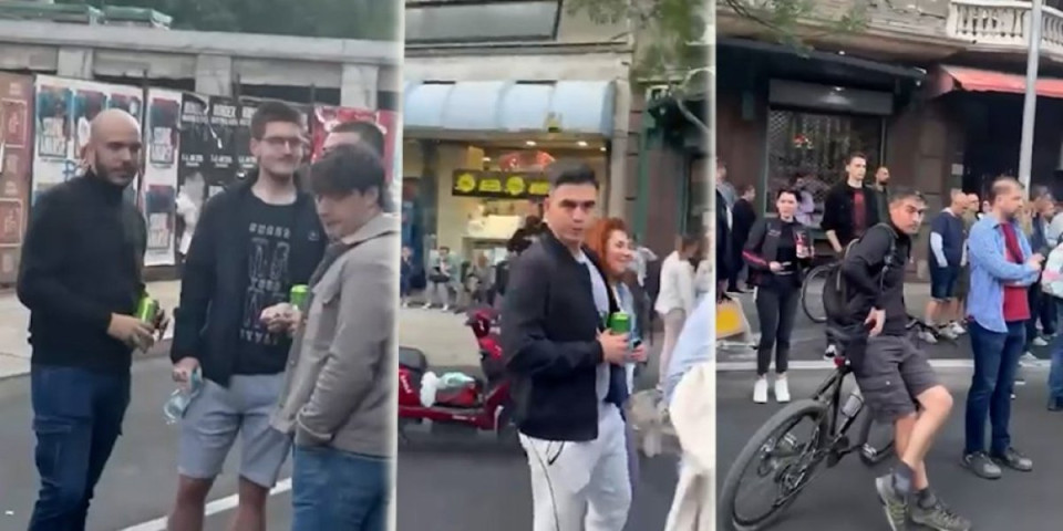 Pijani i bahati! Isti oni koji su pravili haos ispred Pravnog, sada opsedaju RTS – sa pivom u rukama bljuju uvrede i psovke!(VIDEO)