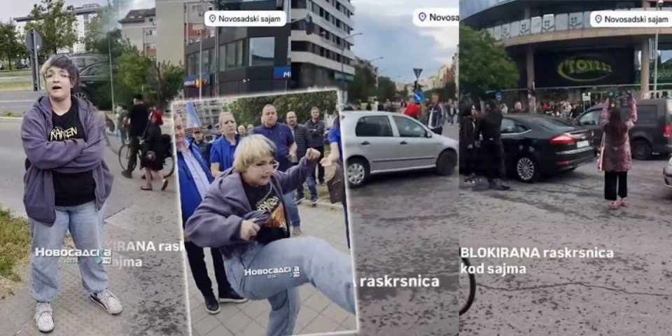 Ljudi, blokaderi postali kamikaze: Prave haos u Novom Sadu - Bacaju se na automobile i maltretiraju narod (VIDEO)