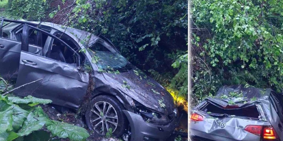 Ima povređenih: Automobil sleteo u kanal - zgužvan kao konzerva (FOTO)
