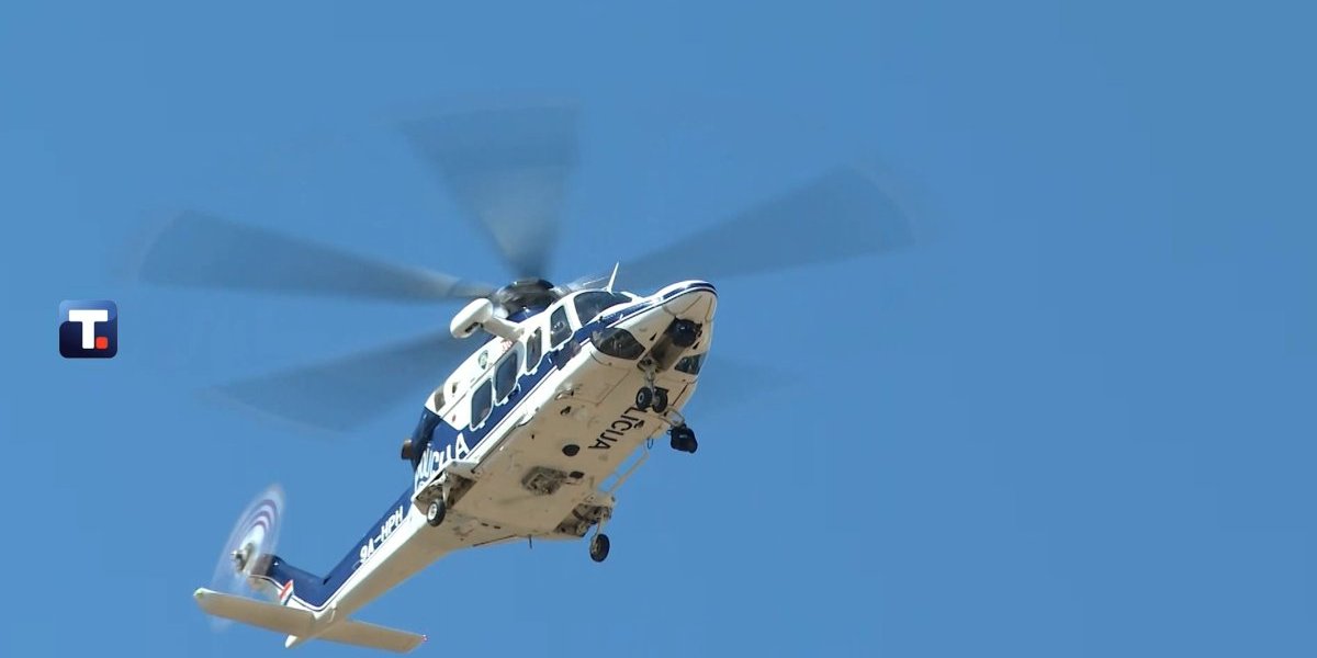 Helikopter nad Drnišom