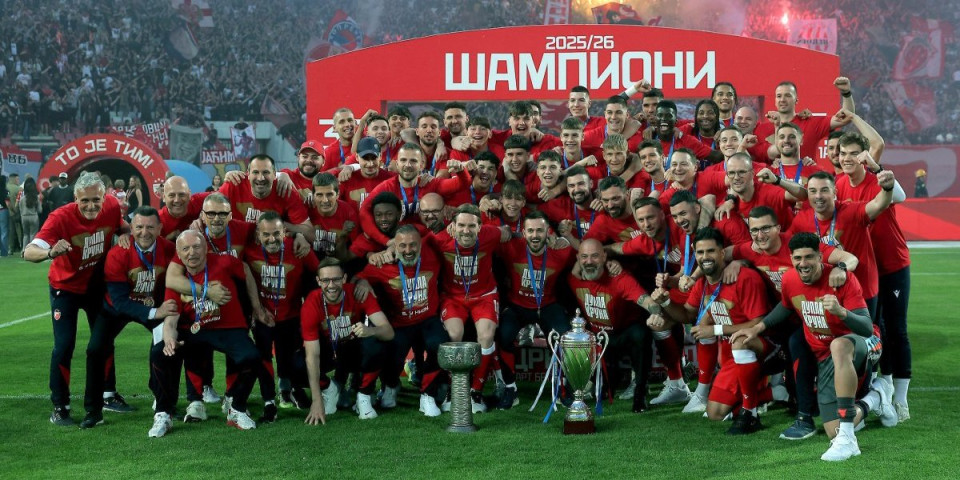 Crvena zvezda je šampion Srbije: Crveno-belima dodeljen pehar, overena dupla kruna