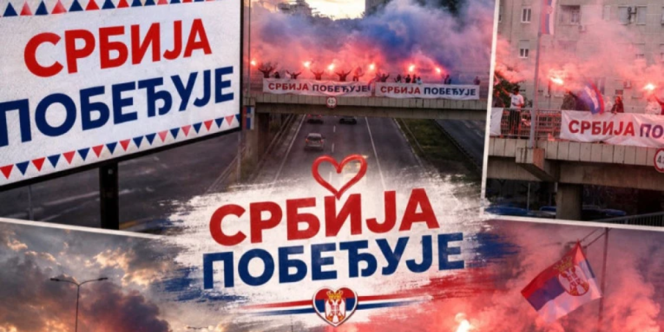 (VIDEO) Moćna poruka krasi Beograd! Dosta je blokaderskog terora - Srbija pobeđuje!