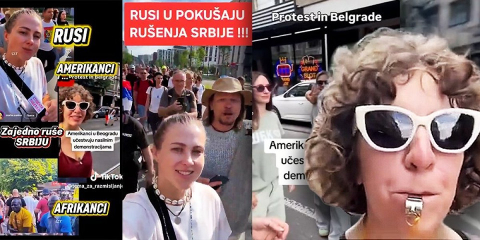 Amerikanci, Rusi, Afrikanci - Zajedno u rušenju Srbije na nasilnom protestu blokadera (VIDEO)