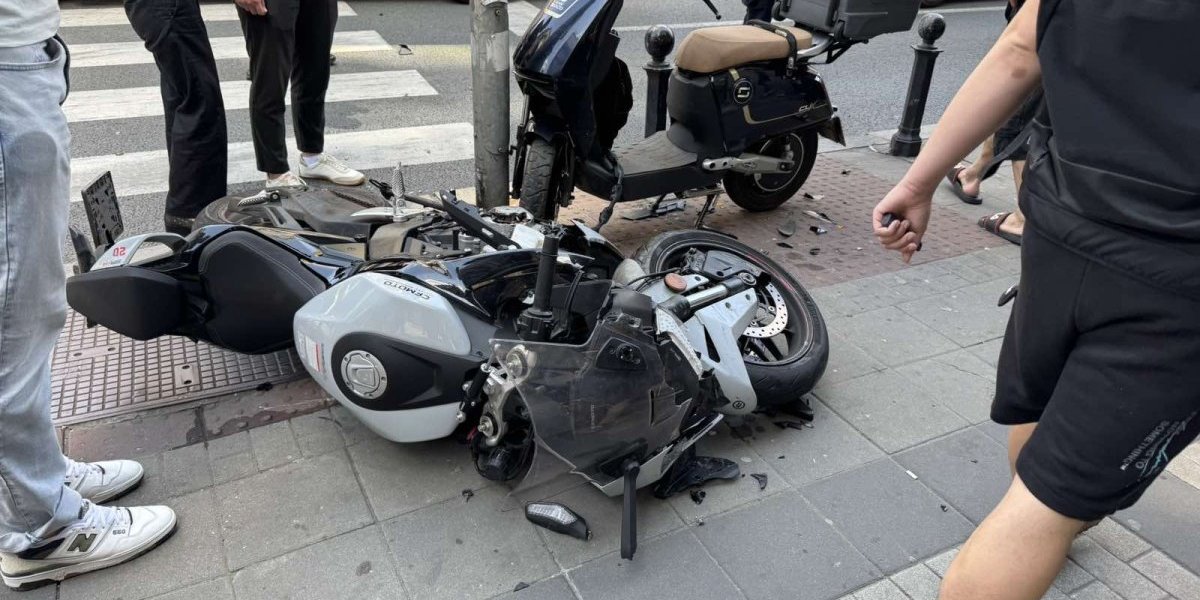 Oboren motociklista