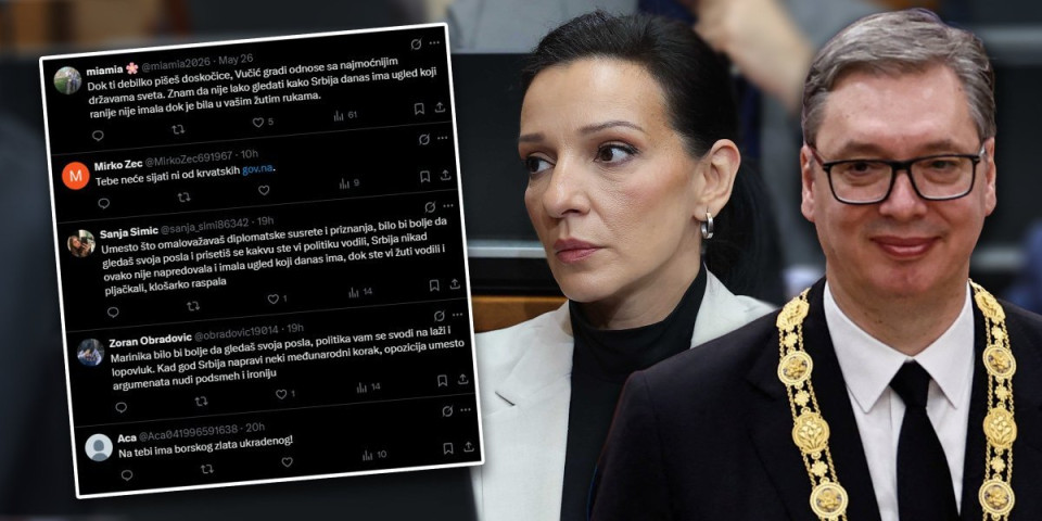 Marinika pokušala da ismeje Vučićev orden iz Kine, mreže je razapele! "Drži se Farme, diplomatija nije za tebe!" (FOTO)