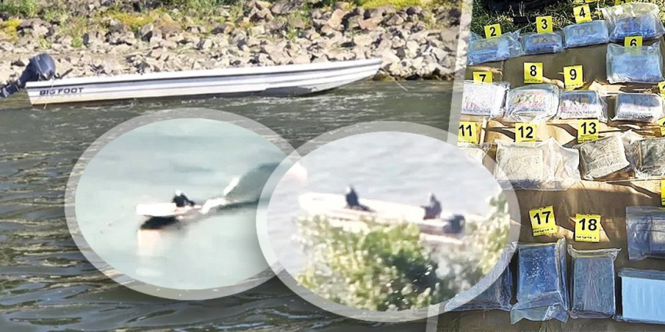 Čamcem prevozili kokain vredan milion evra kod Bačke Palanke: Policija traga za dve osobe (FOTO)