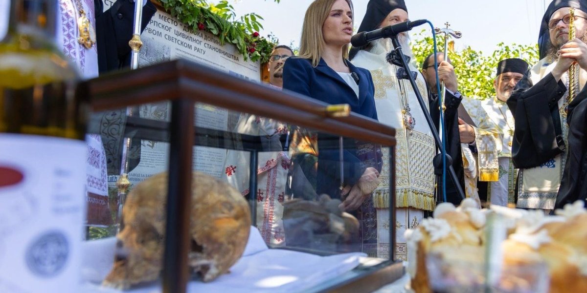 Milica Đurđević Stamenkovski na slavi Svetih surdeličkih mučenika