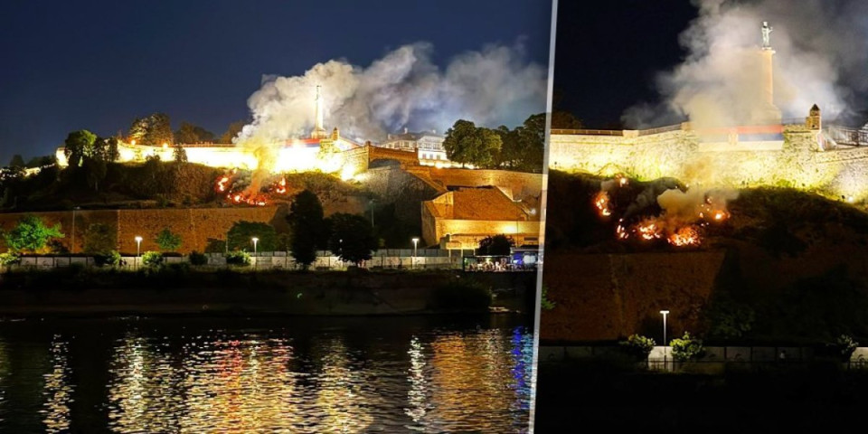 Užas, gori Kalemegdan! Pogledajte šta su uradili maturanti koji danima divljaju uz blokaderske poruke (VIDEO)