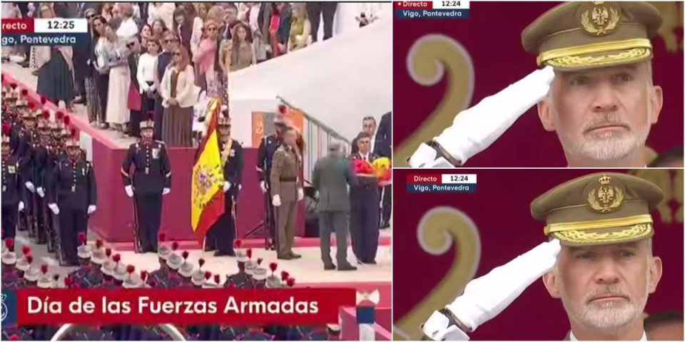 (VIDEO) Reakcija kralja govori sve! Skandal u Španiji usred velike vojne parade: Snimak zapalio društvene mreže