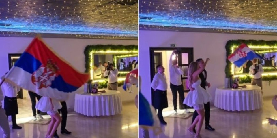Na svadbi srpska i hrvatska zastava! Usred opšteg rata u komentarima oglasio se mladoženja: "Vama koji želite krvoproliće, dabogda..."