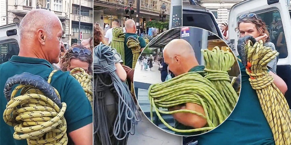 Skandal ispred Palate Albanija! Bolesnici blokaderi nasrnuli na alpiniste koji su došli da skinu transparent - jeziv snimak
