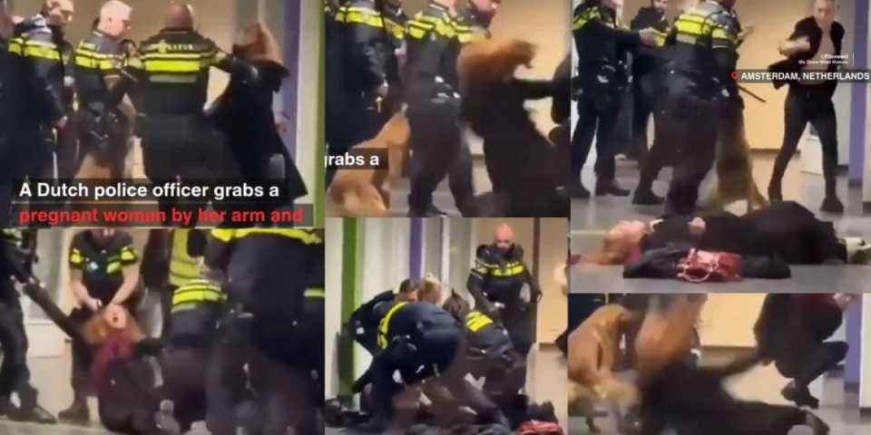 Policija u EU nema milosti! Jezive scene prebijanja trudnice, na muža pustili policijske pse (VIDEO)
