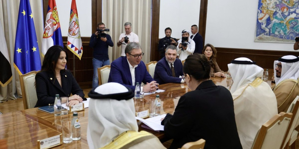 Sastanak na Andrićevom vencu: Vučić sa predsednikom Federalnog nacionalnog saveta UAE (FOTO)