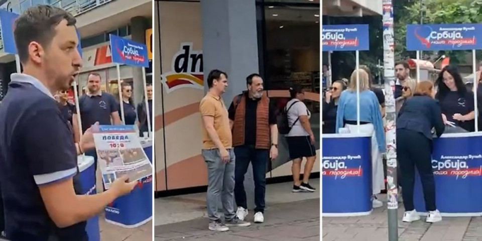 Dva sveta u Kraljevu! Dok aktivisti SNS strancima ponosno predstavljaju Srbiju, propali blokaderi tuguju i kibicuju sa strane! (VIDEO)