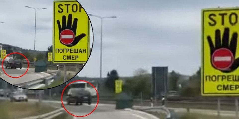 Ili je lud ili se pravi lud: Još jedna vožnja u kontra-smeru kod Vrčina - potpuno ignorisao dva saobraćajna znaka (VIDEO)