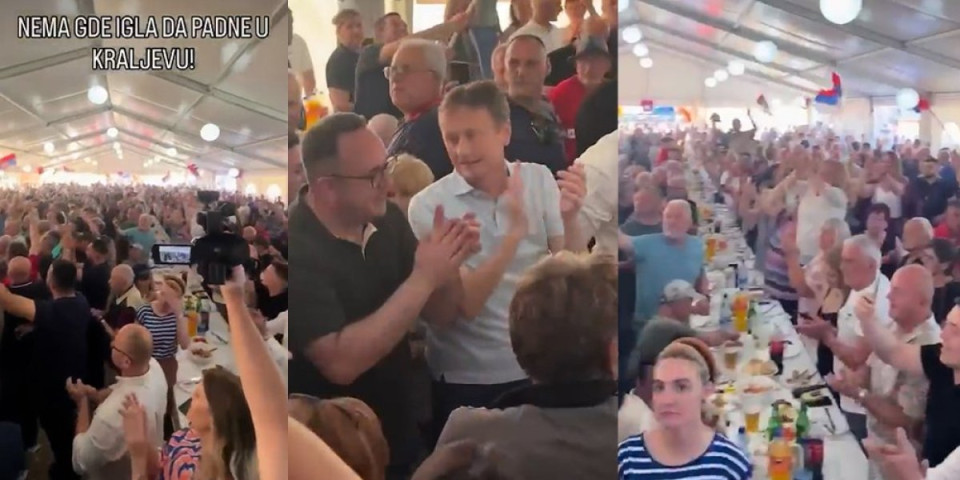 "Nema gde igla da padne u Kraljevu": Veliko slavlje i SNS skup (VIDEO)