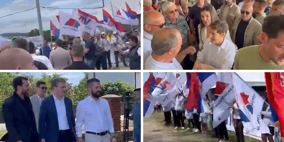 Građani podržali SNS širom Srbije: Selaković u Rači, a Brnabić u Vranju na skupu podrške stranci
