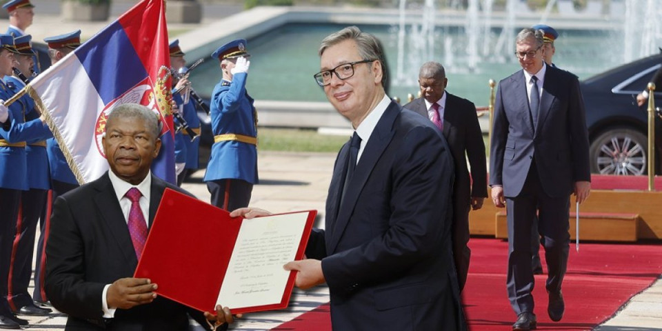 "Predsednik Angole je naš veliki prijatelj": Vučić odlikovan Ordenom Agostina Neta za veliko prijateljstvo (FOTO/VIDEO)
