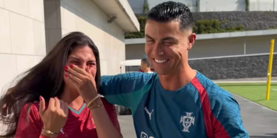 Briznula u plač pred kamerama: Atraktivna crnka se slomila kad joj je Ronaldo prišao