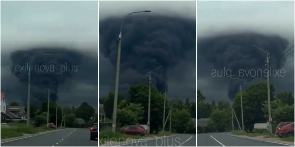 (VIDEO) Užas! Nad Rusijom se nadvilo nešto iz najstrašnijih košmara! Jeziv snimak se širi internetom, veliki stub dima ide u oblake