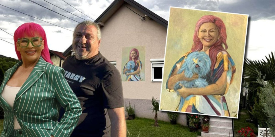 Informer u kući o kojoj bruji Srbija: Potrošio pravo bogatstvo da Zoricu Brunclik stavi na fasadu - Narod dolazi da vidi mural izbliza (VIDEO)