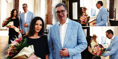 "Ako se po jutru dan poznaje...": Vučić ugostio Ketrin Zitu-Džouns - Slavna holivudska diva u Srbiji (FOTO)